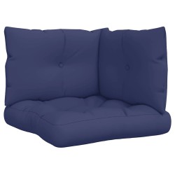 Coussins de palette lot de 3 bleu marine tissu oxford 