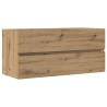 Armoire lavabo chêne artisanal 100x38,5x45 cm bois d'ingénierie 