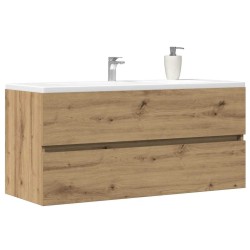 Armoire lavabo chêne artisanal 100x38,5x45 cm bois d'ingénierie 