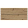 Armoire lavabo chêne artisanal 100x38,5x45 cm bois d'ingénierie 