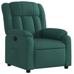 Fauteuil inclinable Vert foncé Tissu 