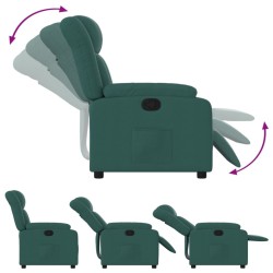 Fauteuil inclinable Vert foncé Tissu 