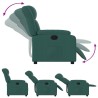 Fauteuil inclinable Vert foncé Tissu 