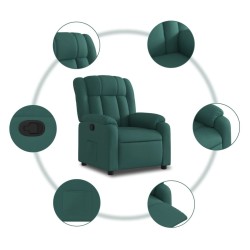 Fauteuil inclinable Vert foncé Tissu 