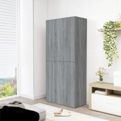 Armoire à chaussures sonoma gris 80x39x178 cm bois d'ingénierie 