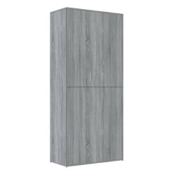 Armoire à chaussures sonoma gris 80x39x178 cm bois d'ingénierie 