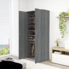Armoire à chaussures sonoma gris 80x39x178 cm bois d'ingénierie 