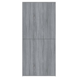 Armoire à chaussures sonoma gris 80x39x178 cm bois d'ingénierie 