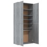 Armoire à chaussures sonoma gris 80x39x178 cm bois d'ingénierie 