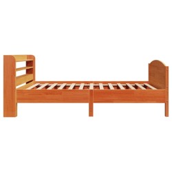 Cadre de lit sans matelas cire marron 100x200cm bois pin massif 