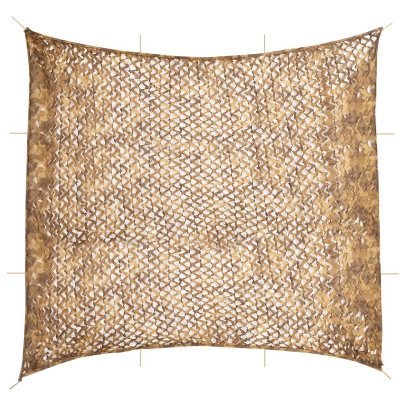 Filet de camouflage avec sac de rangement 614x581 cm sable 