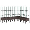 Jardinière avec treillis marron 200x160x142,5 cm PP 