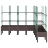 Jardinière avec treillis marron 200x160x142,5 cm PP 