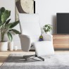 Fauteuil inclinable de massage repose-pieds blanc similicuir 