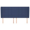 Tête de lit avec oreilles Bleu 163x23x118/128 cm Tissu 