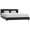 Cadre de lit sans matelas noir similicuir 140x200 cm 
