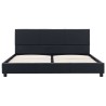 Cadre de lit sans matelas noir similicuir 140x200 cm 