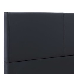 Cadre de lit sans matelas noir similicuir 140x200 cm 