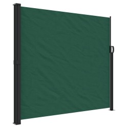 Auvent latéral rétractable vert foncé 180x600 cm 