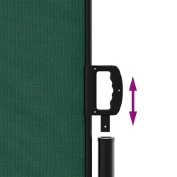 Auvent latéral rétractable vert foncé 180x600 cm 