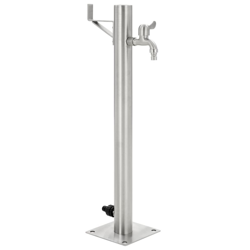 Colonne à eau de jardin ronde Acier inoxydable 65 cm 