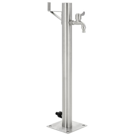 Colonne à eau de jardin ronde Acier inoxydable 65 cm 