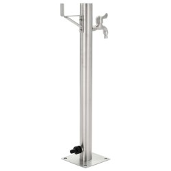 Colonne à eau de jardin ronde Acier inoxydable 65 cm 
