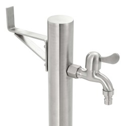 Colonne à eau de jardin ronde Acier inoxydable 65 cm 