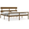 Lit pour personne âgée sans matelas 200x200 cm bois massif 