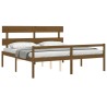 Lit pour personne âgée sans matelas 200x200 cm bois massif 
