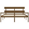 Lit pour personne âgée sans matelas 200x200 cm bois massif 