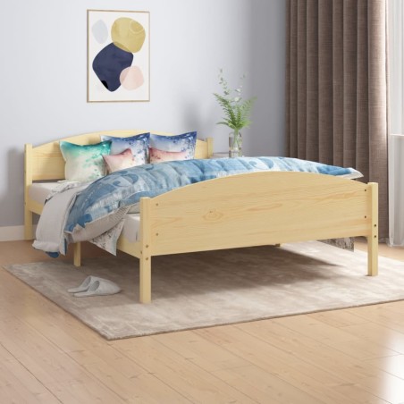 Cadre de lit sans matelas bois massif de pin 140x200 cm 