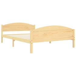 Cadre de lit sans matelas bois massif de pin 140x200 cm 