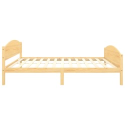 Cadre de lit sans matelas bois massif de pin 140x200 cm 
