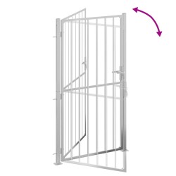 Portail de jardin 100x200 cm acier inoxydable 
