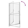 Portail de jardin 100x200 cm acier inoxydable 