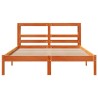 Cadre de lit et tête de lit sans matelas cire marron 120x200 cm 