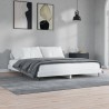 Cadre de lit sans matelas blanc 150x200 cm bois d'ingénierie 