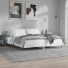 Cadre de lit sans matelas blanc 150x200 cm bois d'ingénierie 