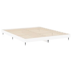 Cadre de lit sans matelas blanc 150x200 cm bois d'ingénierie 