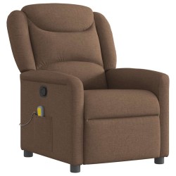 Fauteuil de massage inclinable Marron Tissu 