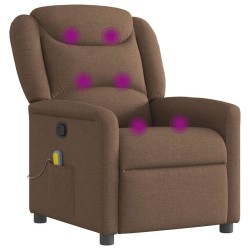 Fauteuil de massage inclinable Marron Tissu 