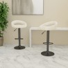 Tabourets de bar lot de 2 crème velours 