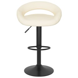 Tabourets de bar lot de 2 crème velours 