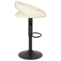 Tabourets de bar lot de 2 crème velours 