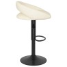 Tabourets de bar lot de 2 crème velours 