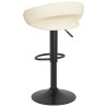 Tabourets de bar lot de 2 crème velours 