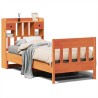 Cadre de lit sans matelas cire marron 75x190 cm bois pin massif 