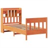 Cadre de lit sans matelas cire marron 75x190 cm bois pin massif 