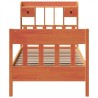 Cadre de lit sans matelas cire marron 75x190 cm bois pin massif 